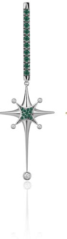 Stellar Pave Diamonds & Emerald Earrings