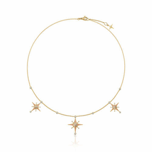 Stellar Pave & Bezel Diamonds Neckpiece