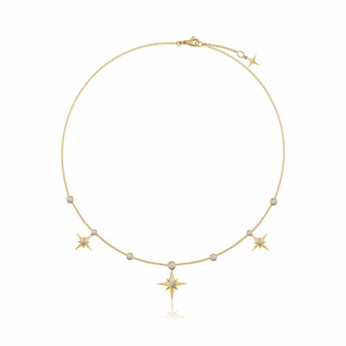 Stellar Diamonds with Enamel Neckpiece