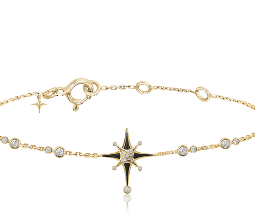 Stellar Diamonds with Enamel Bracelet