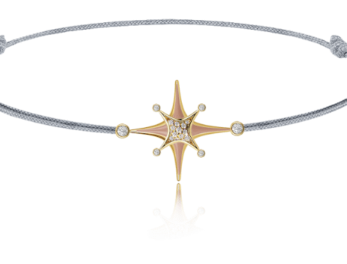 Stellar Diamonds with Enamel Thread Bracelet