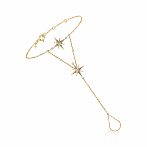 Stellar Pavé Diamonds with Enamel Hand Chain